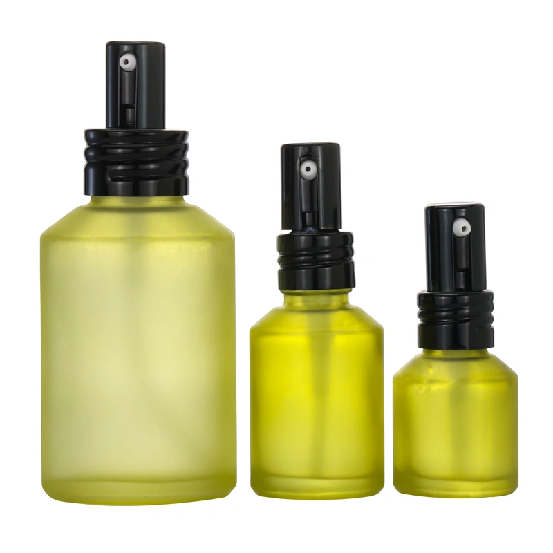Empty 15ml 30ml Frosted Glass Face Oil Serum Bottle Packaging