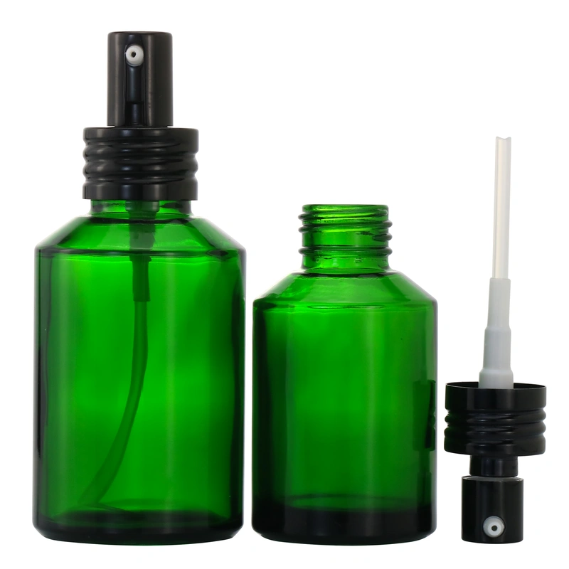 Luxury cosmetic skincare packaging glass lotion bottle and cream jar