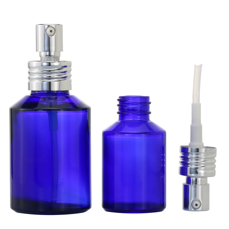 transparent oblique shoulder lotion pump perfume glass spray bottle