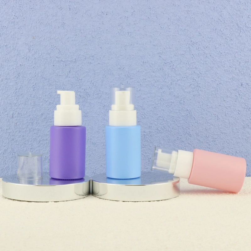 Frost Cosmetic Lotion Glass Bottle With Spray lotion Pump