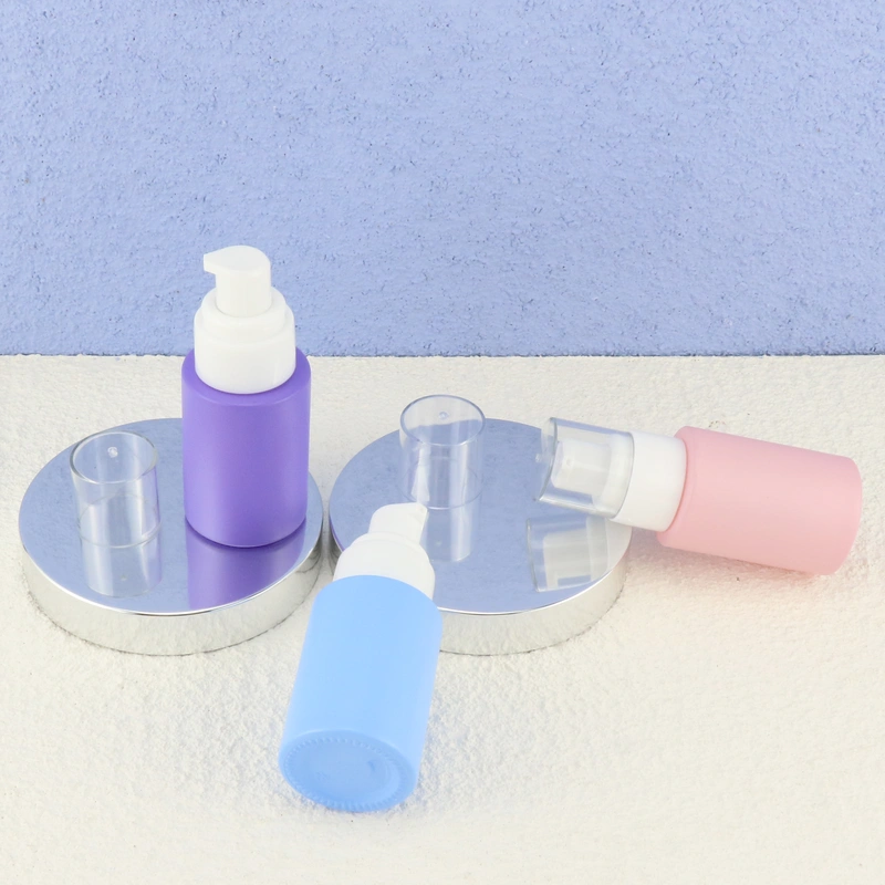 Customized Frost Cosmetic Lotion Glass Bottle With lotion Pump