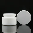 30g 50g Customized frosted cosmetic glass cream jar with silver lid
