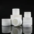 30g 50g Customized frosted cosmetic glass cream jar with silver lid
