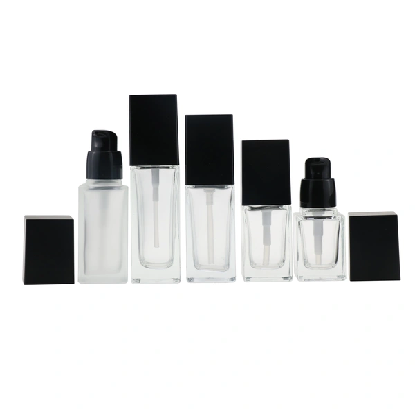 empty serum lotion foundation glass bottle 