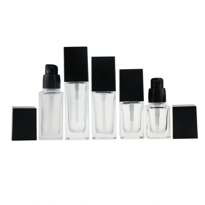 empty serum lotion foundation glass bottle 