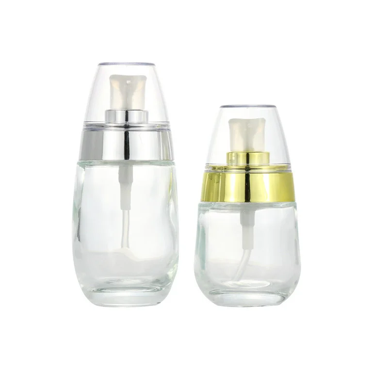 luxury skincare packaging set empty lotion pump glass bottle 