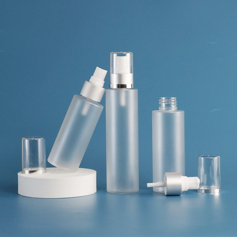 amber white clear plastic spray bottle for cosmetic packaging