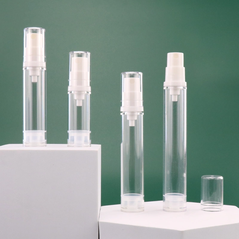 15ml 30ml 50ml silver luxury aluminum cap plastic spray bottle