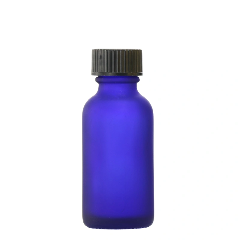 Empty Clear Round Essential Oil Cosmetic Dropper Serum Glass Bottle