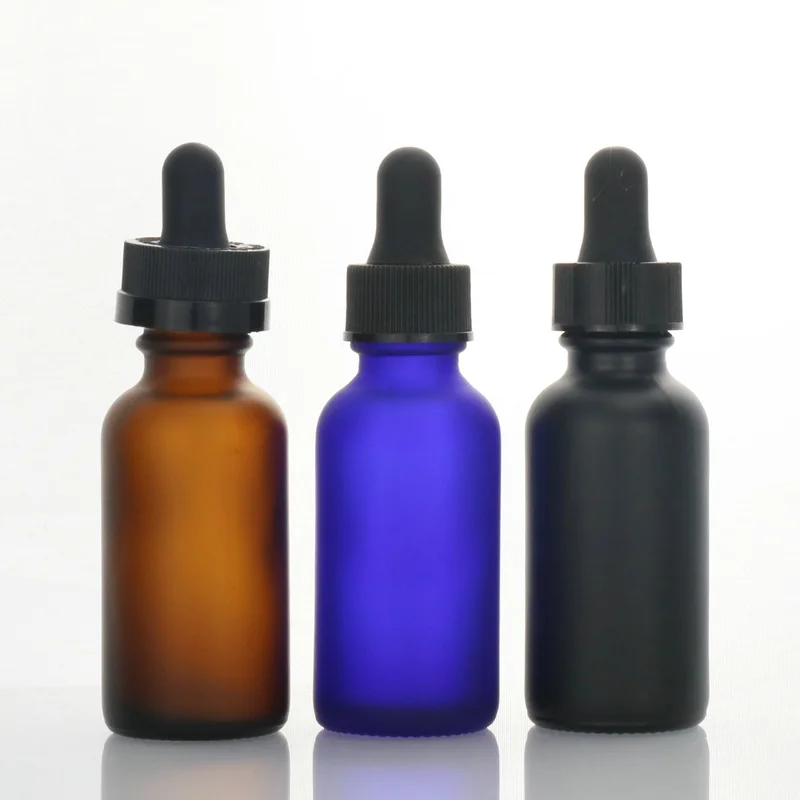  clear amber 1oz 2oz boston bottles with dropper for essential oil 