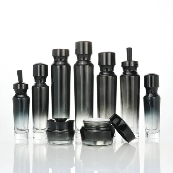 skincare glass pump bottle and glass jar for cosmetic packaging 4oz