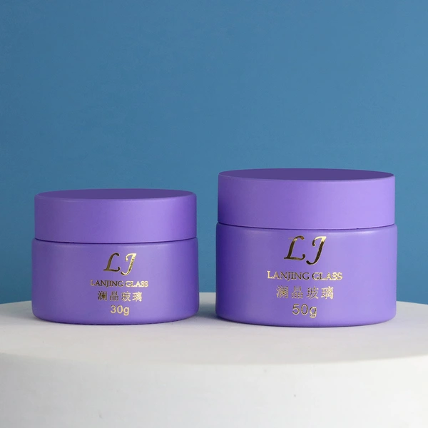  30g 50g 80g matte frosted empty glass cosmetic jar with lids