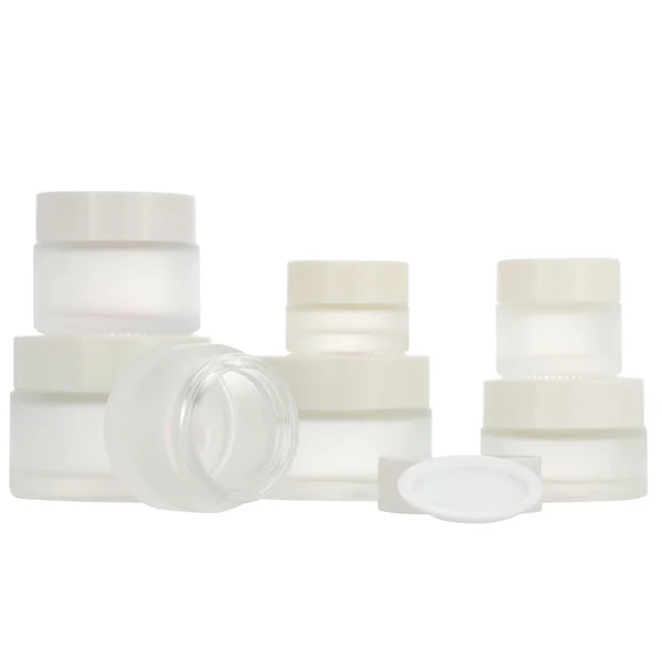 High quality square cosmetic jar set glass cream jar 40ml 50g 100ml 