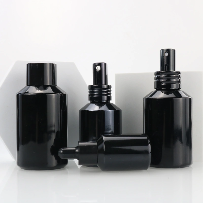 cosmetic packaging facial cream jars skin care bottle with silver lid