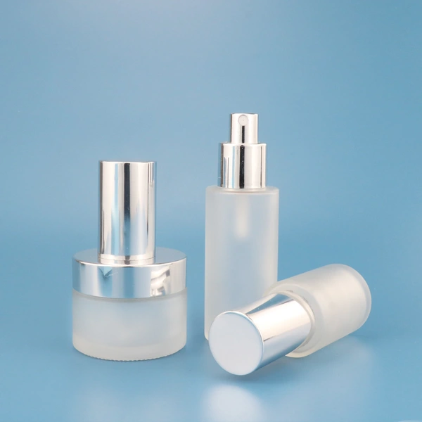 New Design Empty Luxury Glass Cosmetic Container Jar Skincare Set 30g