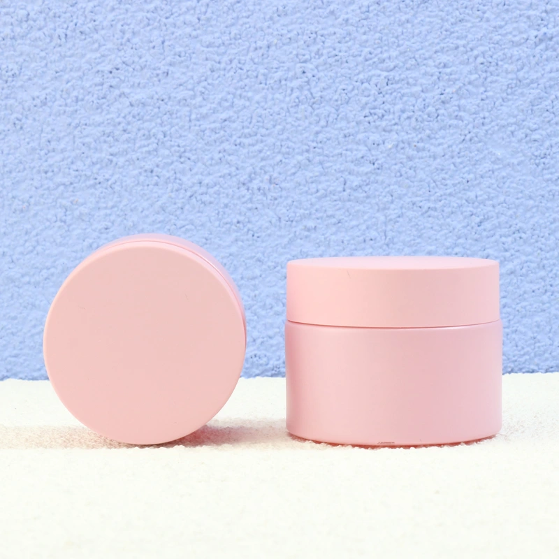 Empty Amber Round Glass Jars with White Inner Liners and black Lids