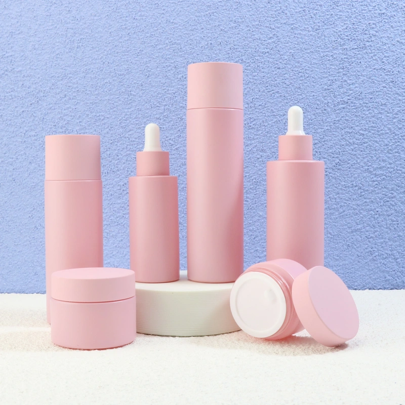 Empty Amber Round Glass Jars with White Inner Liners and black Lids