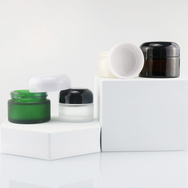 30g 50g makeup packaging containers round glass cream glass bottle