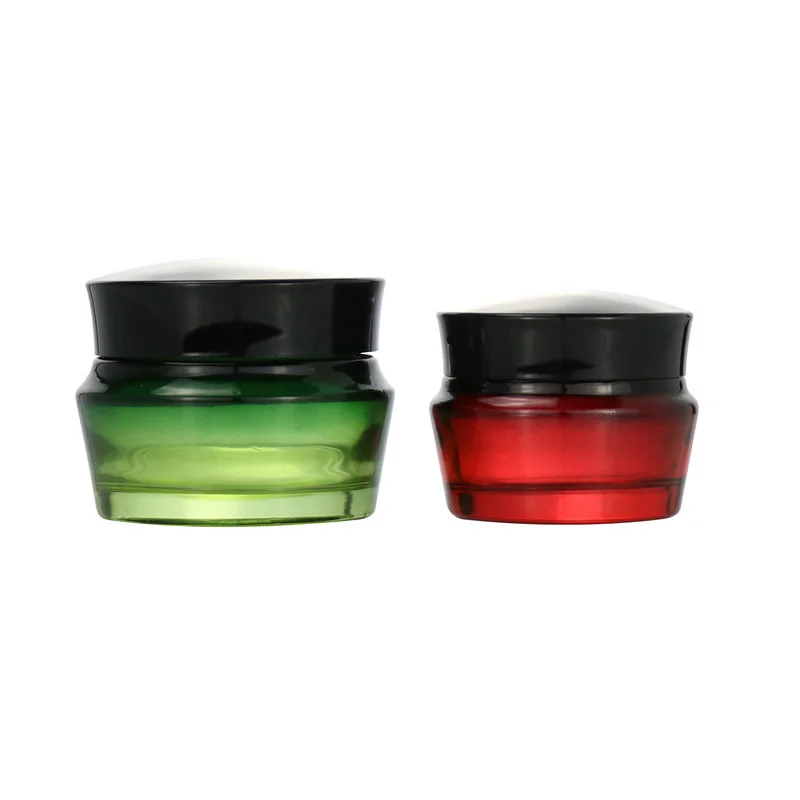 face cream container 20ml 30ml 50ml 100ml glass jar with bamboo lid