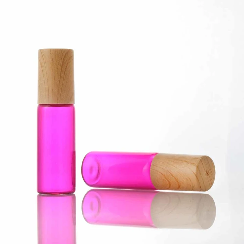 10ml Glass Roll on Bottle with Bamboo Lid and Rollers