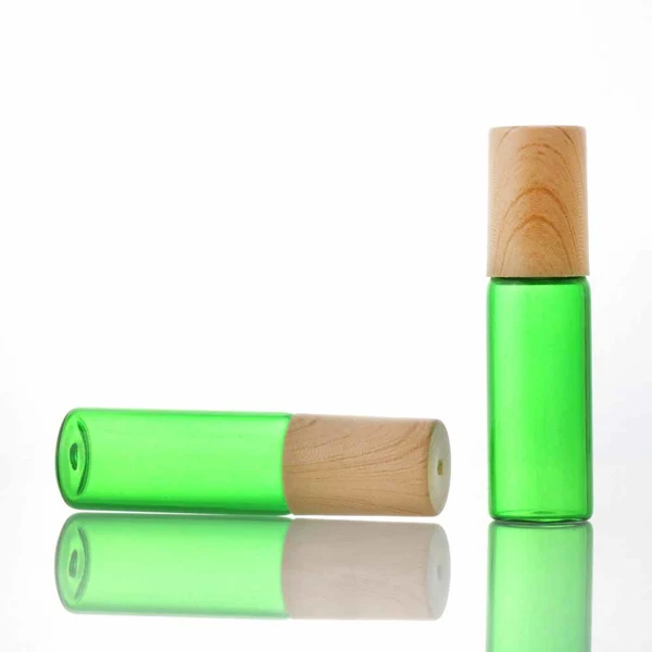 10ml Glass Roll on Bottle with Bamboo Lid and Rollers