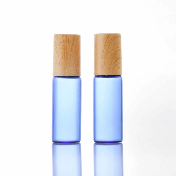 10ml Glass Roll on Bottle with Bamboo Lid and Rollers