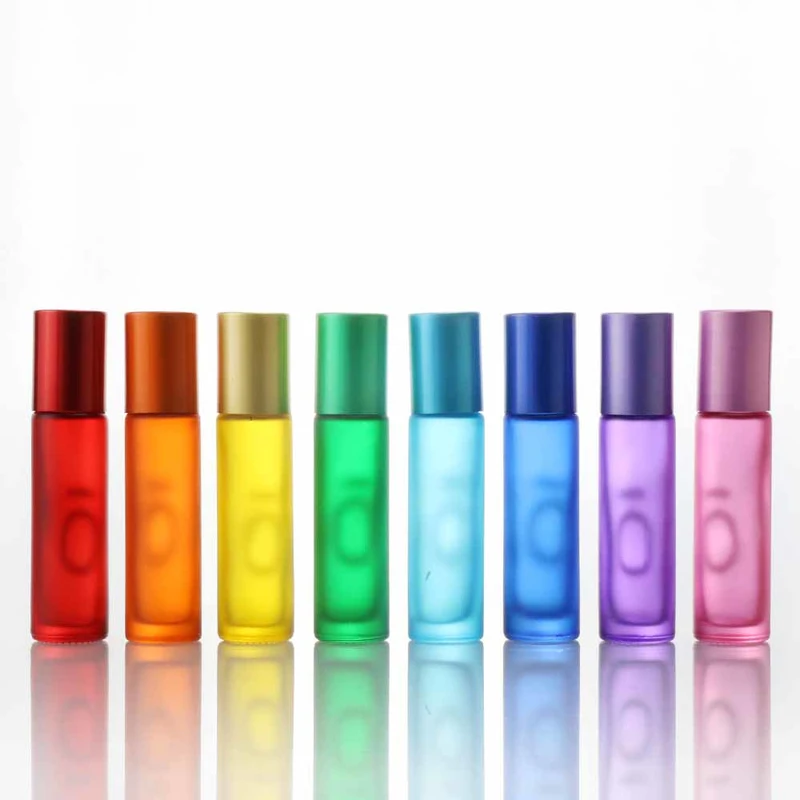 Roll On Bottle Essential Oil Pink Glass Roller Perfume Bottle