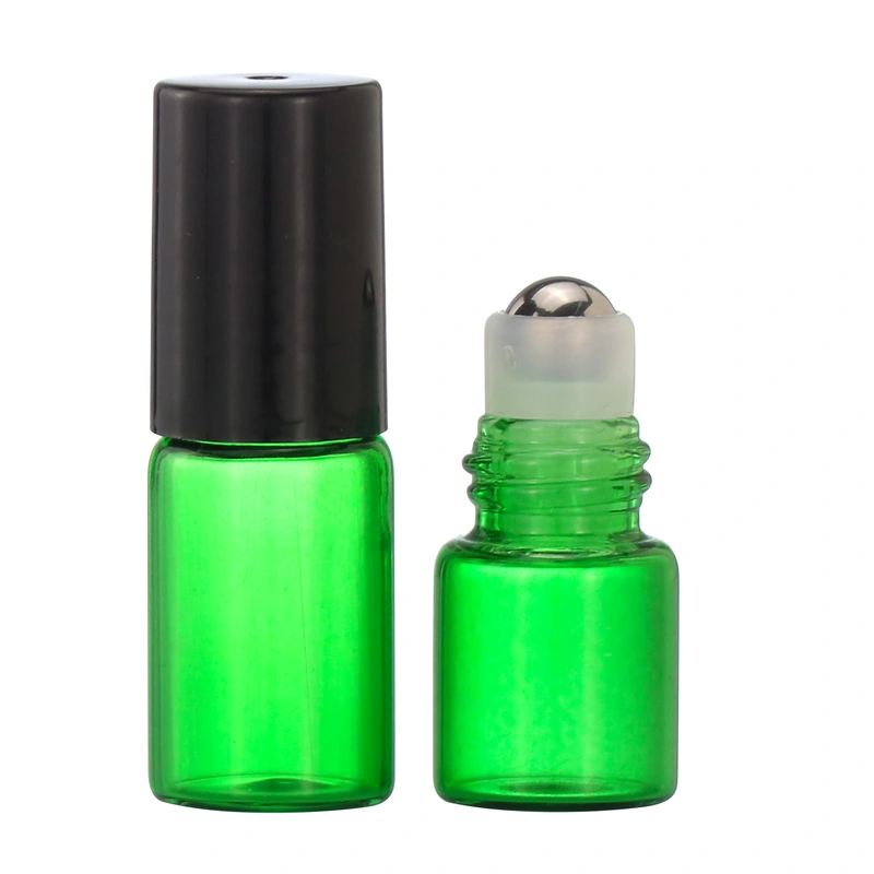 10ml Cylinder perfume roll on bottle with stainless steel roller ball