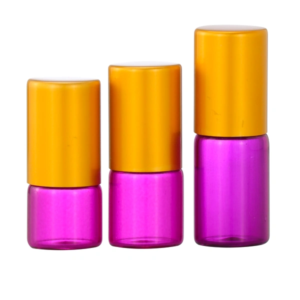 High Quality Amber 10ML Glass Roll On Bottles With Stainless Steel