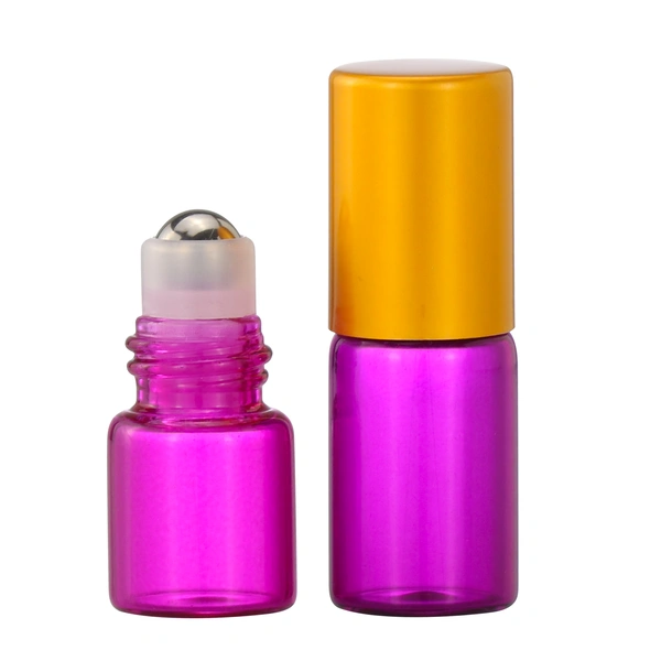 High Quality Amber 10ML Glass Roll On Bottles With Stainless Steel