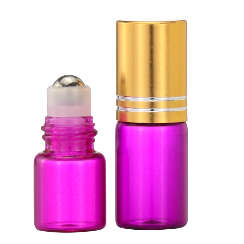 High Quality Amber 10ML Glass Roll On Bottles With Stainless Steel 