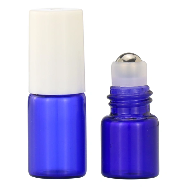 10ml bamboo roller roll on glass bottle with metal ball lid for oils