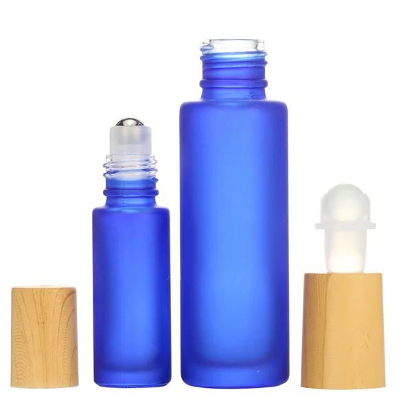 10ml clear essential oil glass roll on bottle with glass roller ball