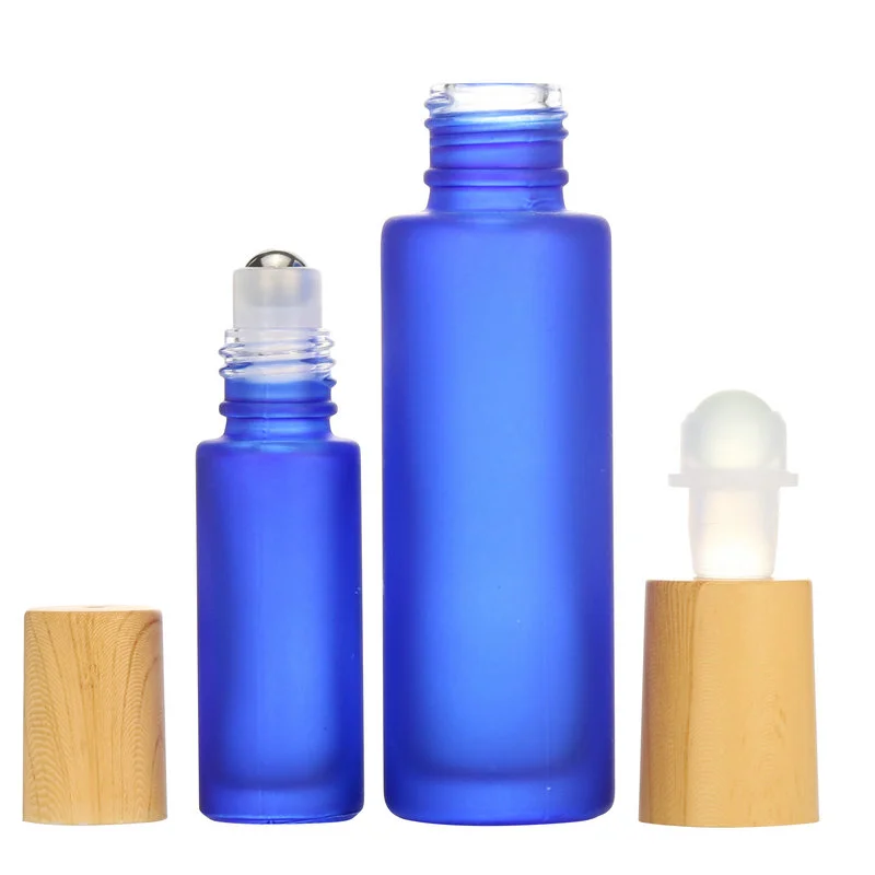 10ml clear essential oil glass roll on bottle with glass roller ball