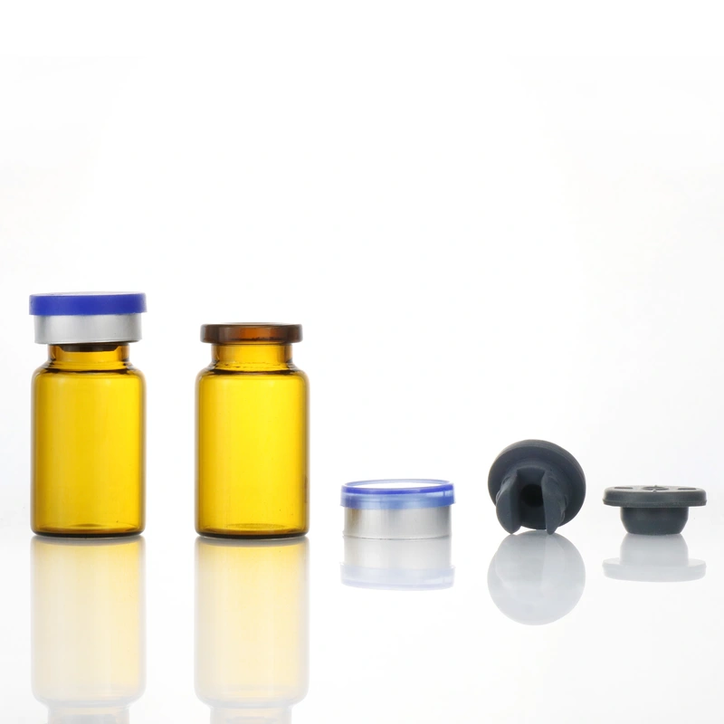 clear round child resistant glass vial small glass tube with screw cap