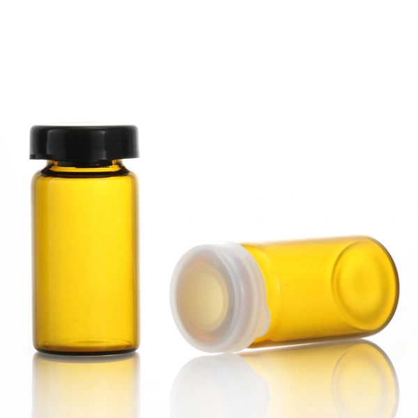 Clear or Amber Empty Glass Bottle Vial for Medical or Cosmetic 