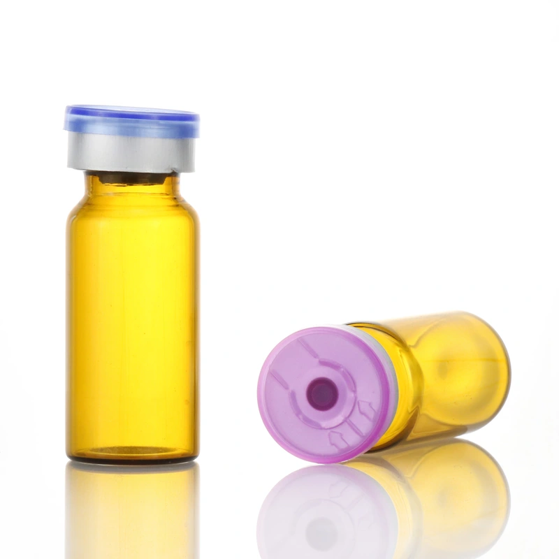 Tubular Borosilicate Glass Vial with Amber or Transparent Color 