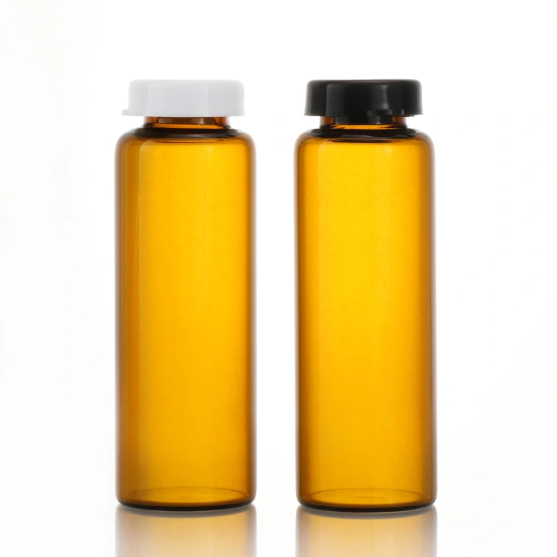  Amber Glass Tubelar Bottle Glass Vial with Tear off Cap/Tearing Lid