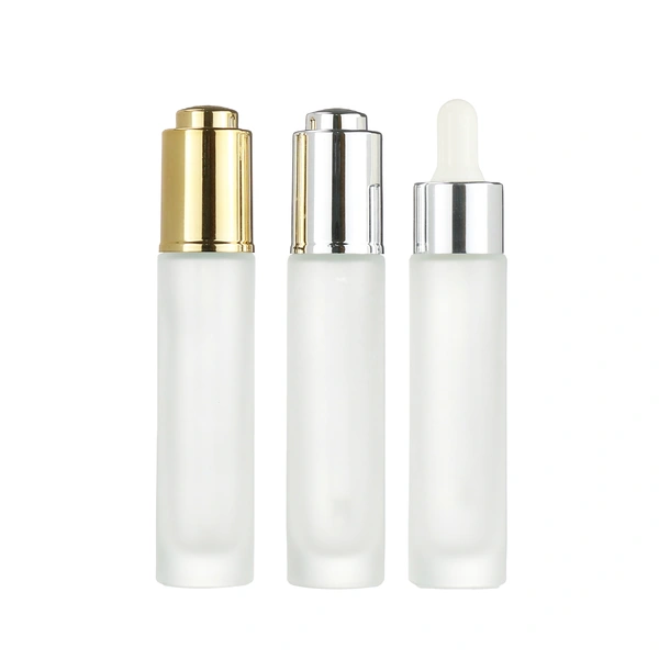 30ml clear glass pump dropper bottle for cosmetic packaging 