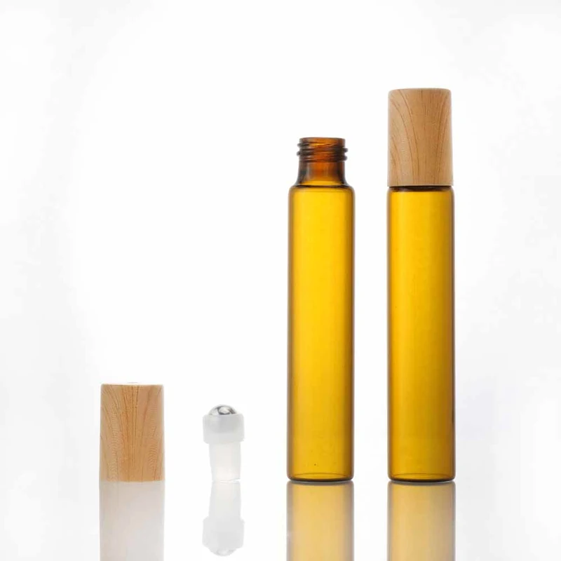 5ml 10ml clear glass roller ball bottle with cap