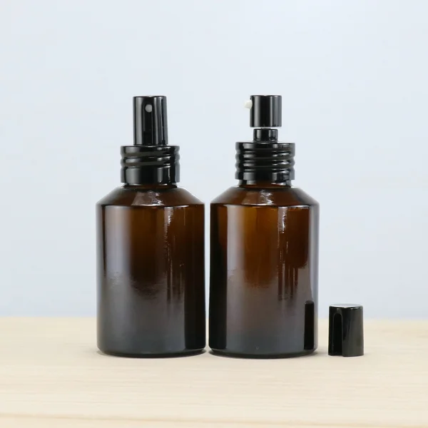 black matte perfume toner essence oil bottle glass spray pump bottles