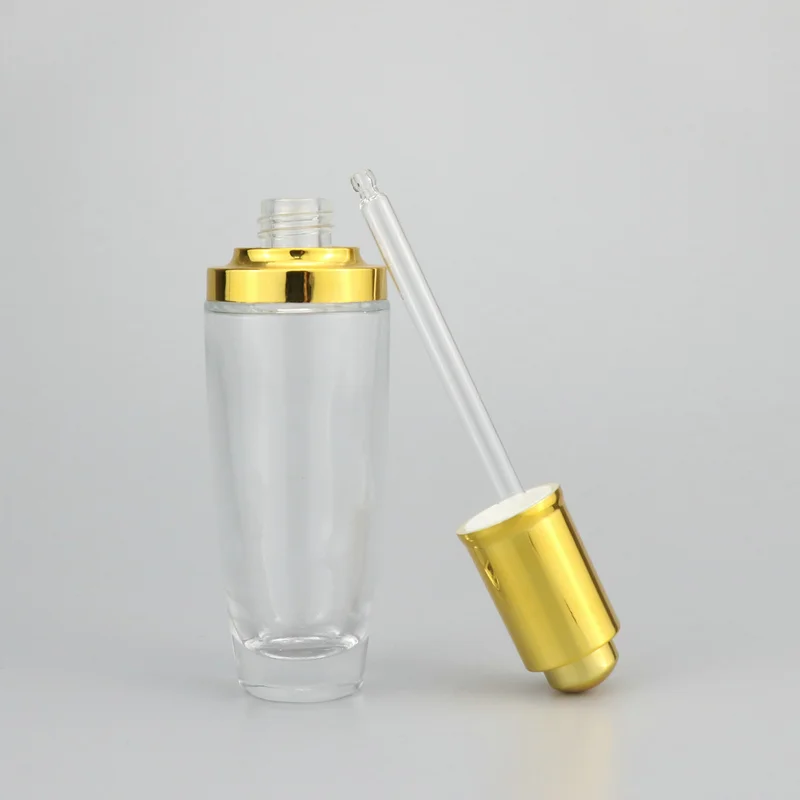 40ml 100ml glass pump bottle and glass jar for cosmetic packaging set
