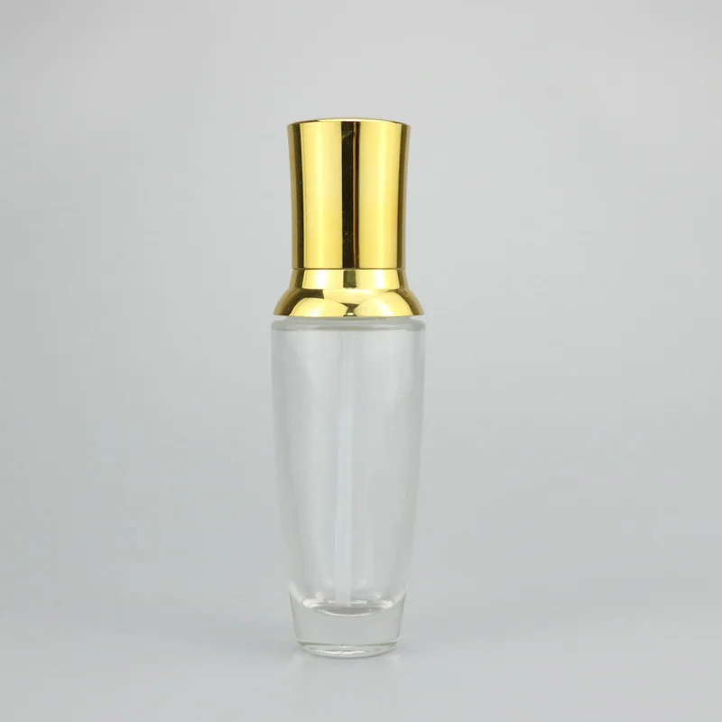 40ml 100ml glass pump bottle and glass jar for cosmetic packaging set