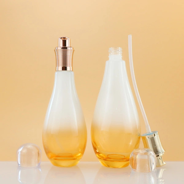 40ml 100ml glass pump bottle and glass jar for cosmetic packaging set