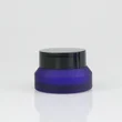 matte clear glass cosmetic cream jar with gold aluminum screw lid