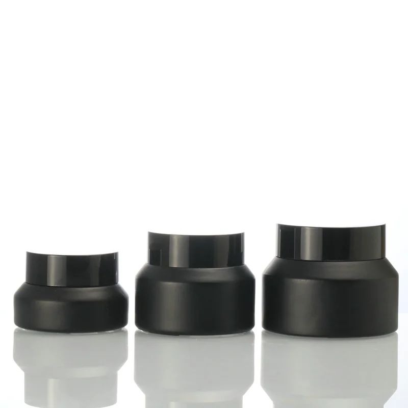 empty cosmetic packaging 50g 100g glass frosted clear face cream jar 