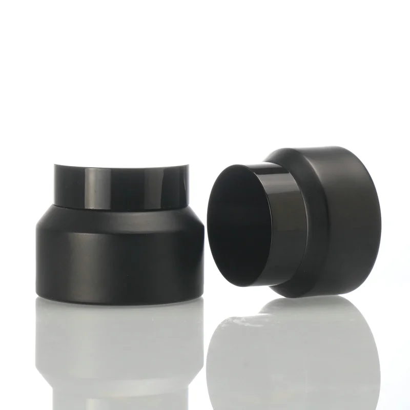 empty cosmetic packaging 50g 100g glass frosted clear face cream jar 