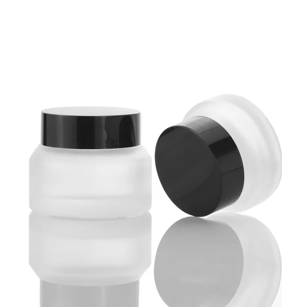  Flat Frosted Glass Skin Care Eye Face Cream Cosmetic Jar Bottle