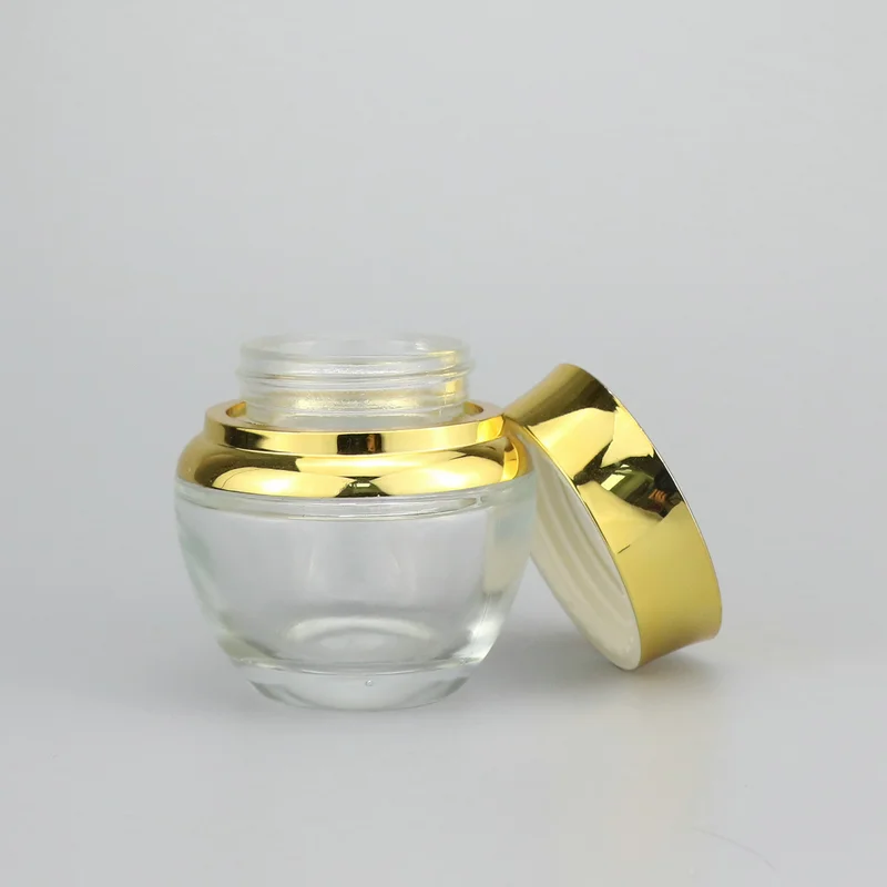 Cosmetic Jar 30g Glass Container Frosted Round Cosmetic Jar 