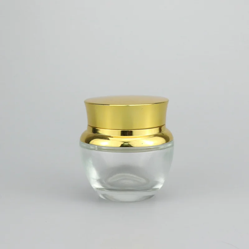 Cosmetic Jar 30g Glass Container Frosted Round Cosmetic Jar 